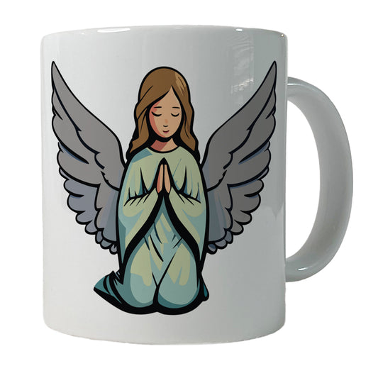 Angel Praying Christian Ceramic Tea Coffee Mug Cup - 11oz