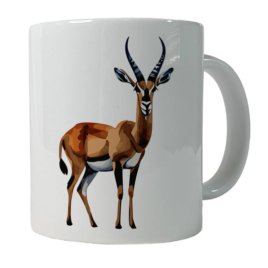 Antelope Buck Watercolor Ceramic Tea Coffee Mug Cup - 11oz
