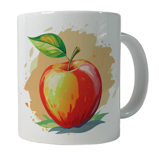 Apple Watercolor Teacher Ceramic Tea Coffee Mug Cup - 11oz