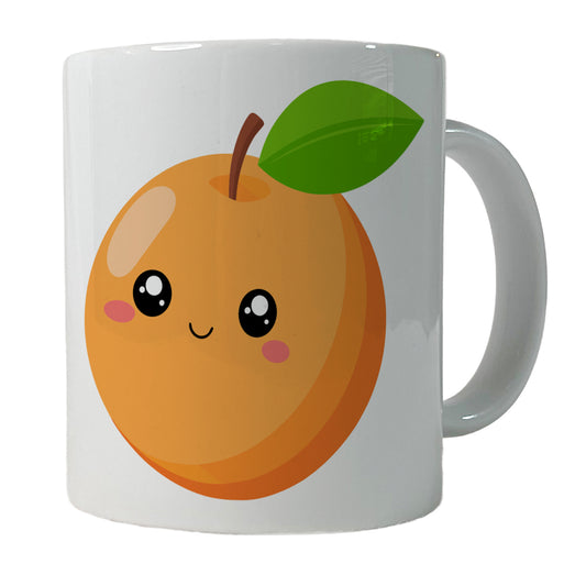 Apricot Cute Happy Fruit Ceramic Tea Coffee Mug Cup - 11oz
