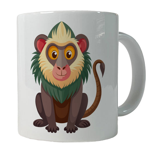 Baboon Cute Ceramic Tea Coffee Mug Cup - 11oz