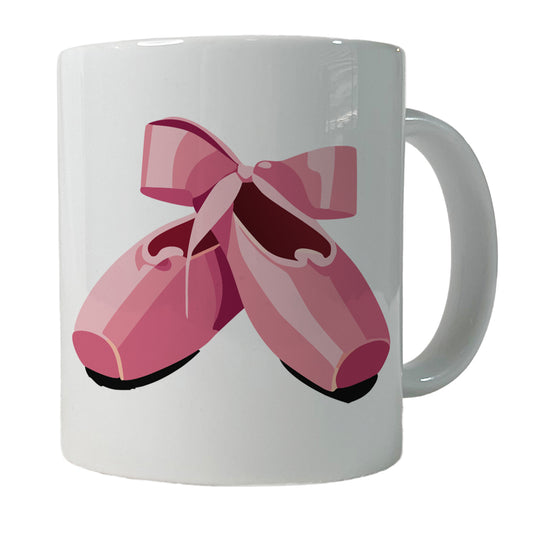 Ballet Shoes Pink with Bow Ballerina Ceramic Tea Coffee Mug Cup - 11oz