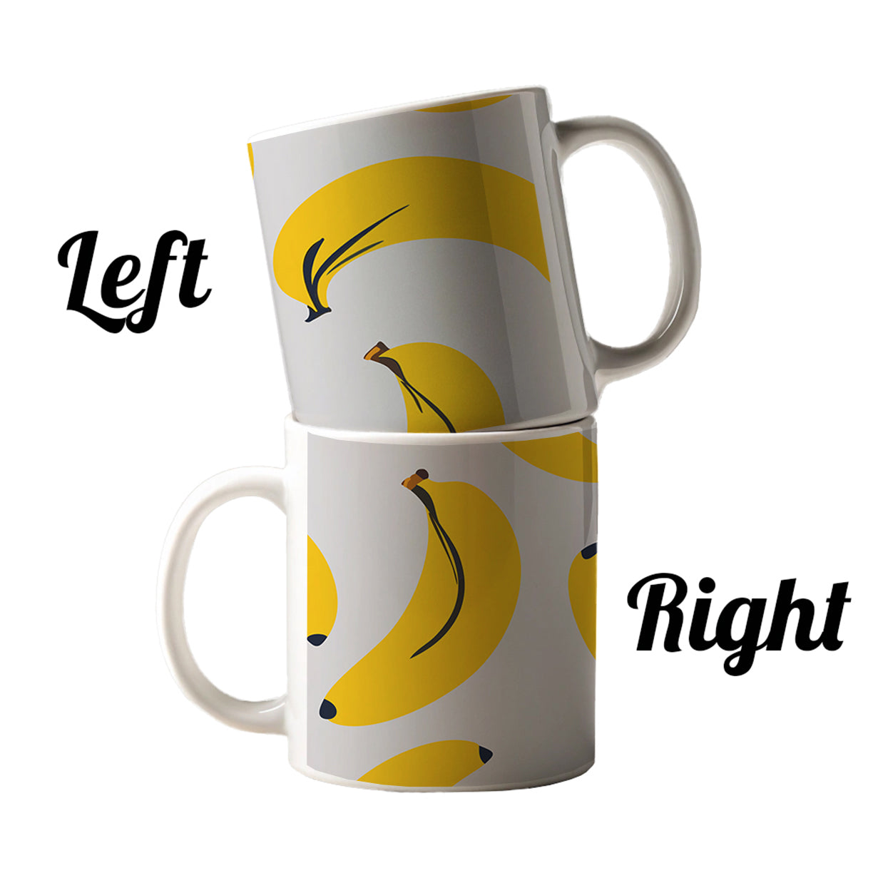Bananas Scattered Pattern Ceramic Tea Coffee Mug Cup - 11oz