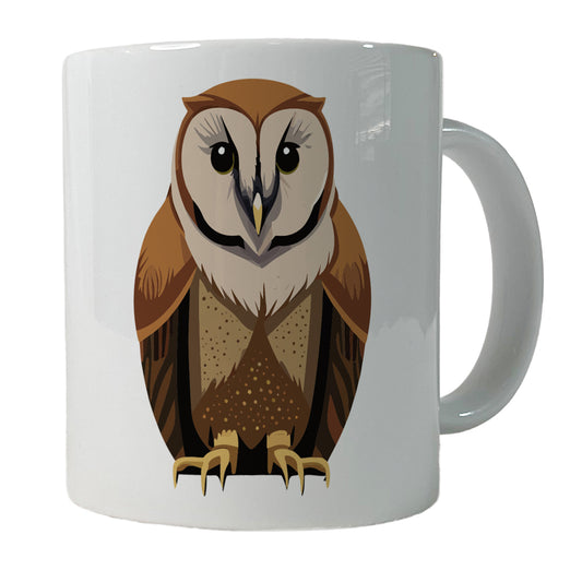 Barn Owl Staring Ceramic Tea Coffee Mug Cup - 11oz