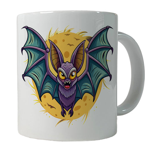 Bat Flying Halloween Spooky Ceramic Tea Coffee Mug Cup - 11oz