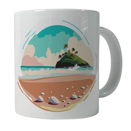Beach Ocean Paradise Tropical Island Vacation Travel Ceramic Tea Coffee Mug Cup - 11oz