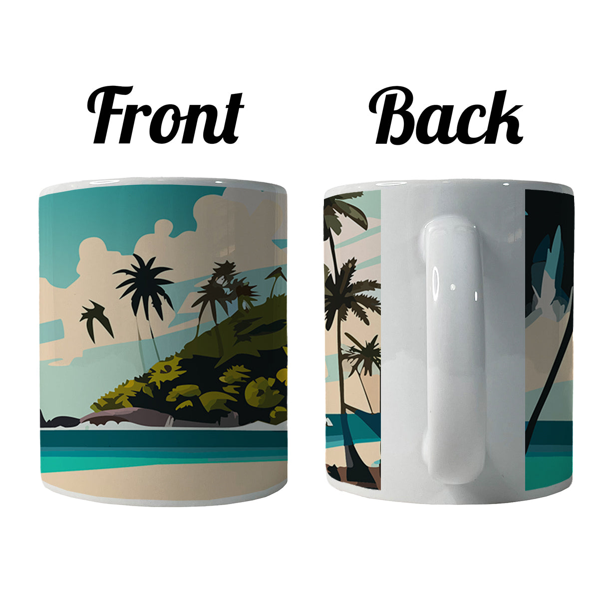 Beach Tropical Island Paradise Vacation Ceramic Tea Coffee Mug Cup - 11oz
