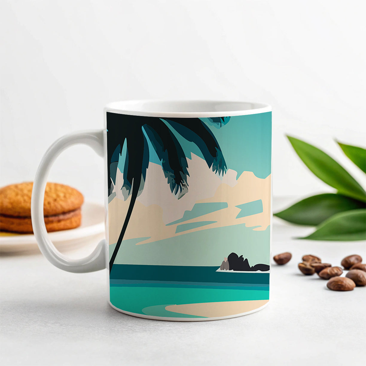 Beach Tropical Island Paradise Vacation Ceramic Tea Coffee Mug Cup - 11oz