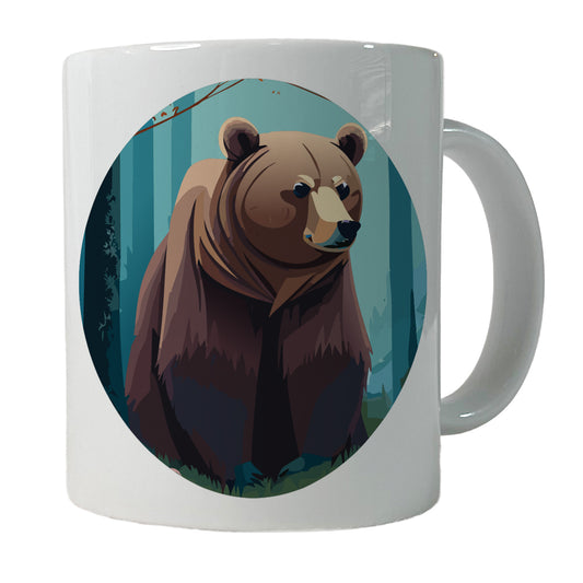 Bear in Forest Woodland Wilderness Ceramic Tea Coffee Mug Cup - 11oz