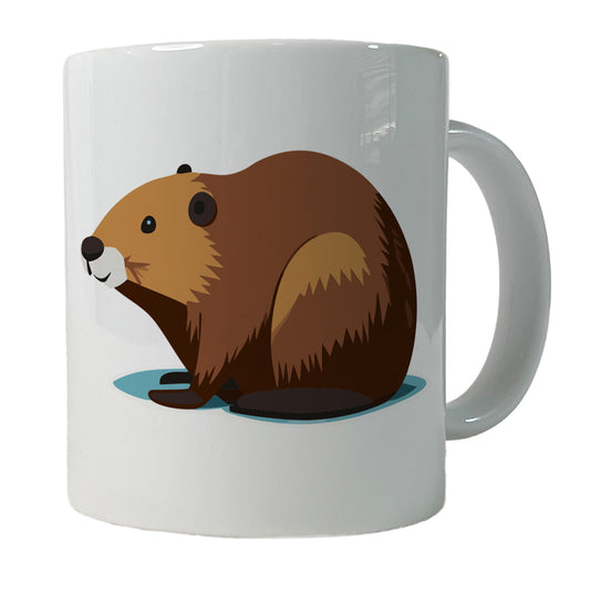 Beaver Cute Profile Ceramic Tea Coffee Mug Cup - 11oz