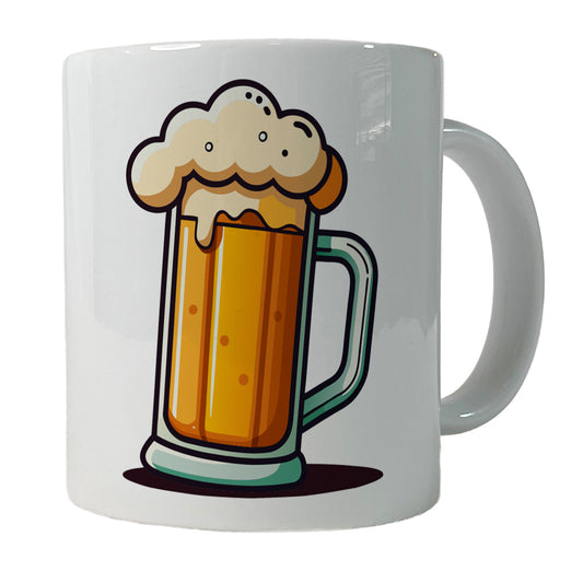 Beer Glass Foaming Stein Ceramic Tea Coffee Mug Cup - 11oz