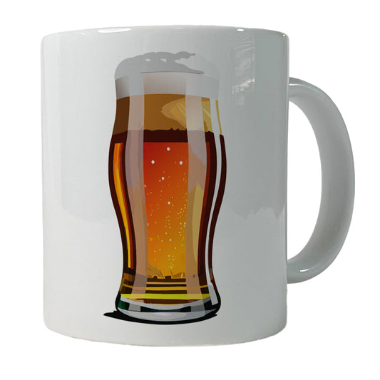 Beer Glass Mug Ceramic Tea Coffee Mug Cup - 11oz