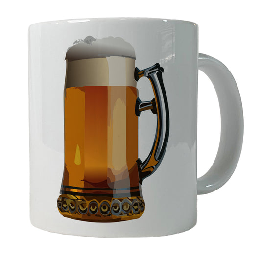 Beer Mug Stein German Ceramic Tea Coffee Mug Cup - 11oz