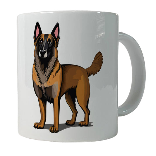 Belgian Shepherd Dog Standing Ceramic Tea Coffee Mug Cup - 11oz