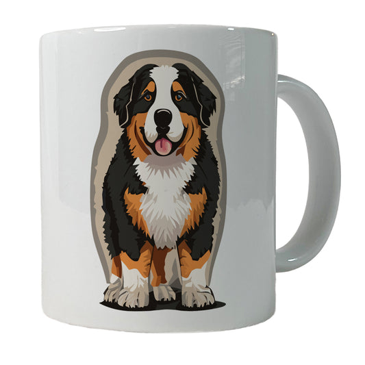 Bernese Mountain Dog Standing Ceramic Tea Coffee Mug Cup - 11oz