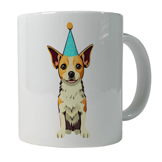 Birthday Dog Confetti Background Ceramic Tea Coffee Mug Cup - 11oz