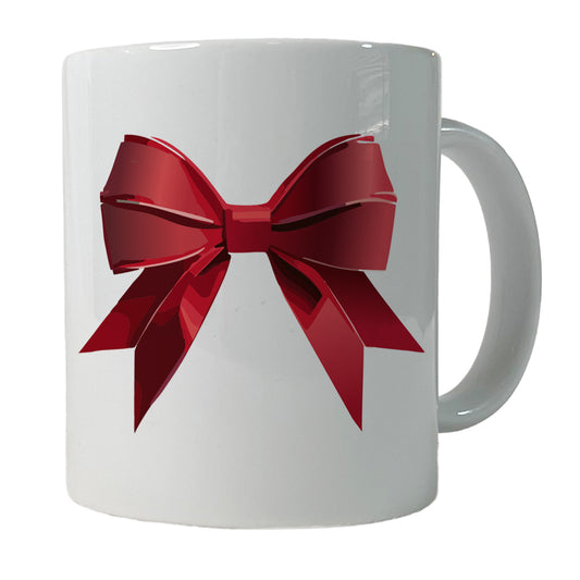 Bow Cheerleading Coquette Red Ceramic Tea Coffee Mug Cup - 11oz