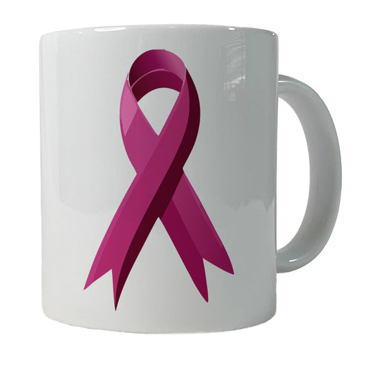 Breast Cancer Awareness Ribbon Pink Ceramic Tea Coffee Mug Cup - 11oz