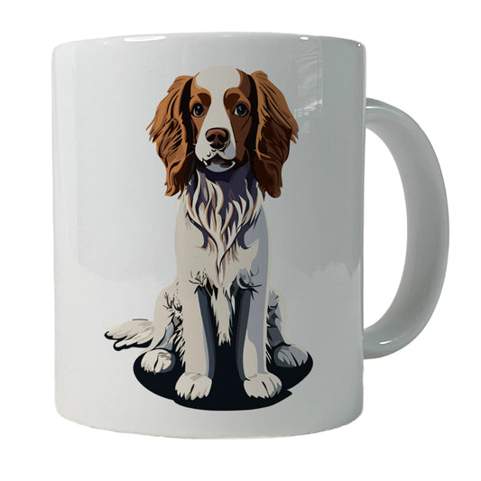 Brittany Spaniel Dog Sitting Ceramic Tea Coffee Mug Cup - 11oz