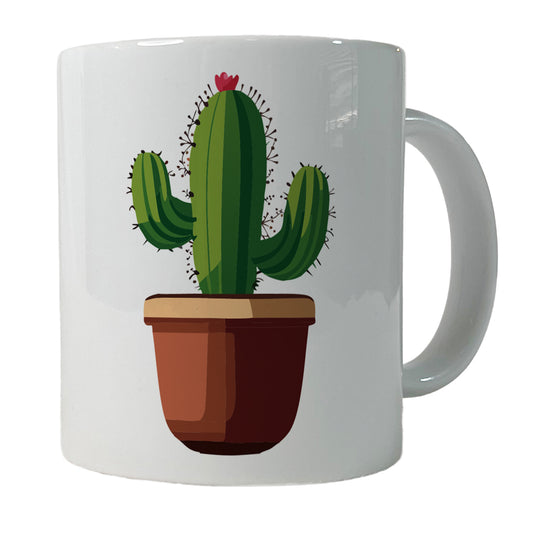 Cactus in Pot Ceramic Tea Coffee Mug Cup - 11oz