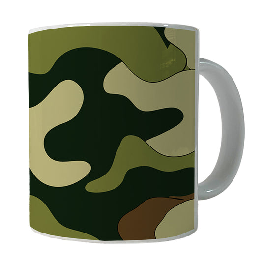 Camouflage Pattern Ceramic Tea Coffee Mug Cup - 11oz