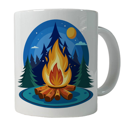 Camp Fire Camping Ceramic Tea Coffee Mug Cup - 11oz