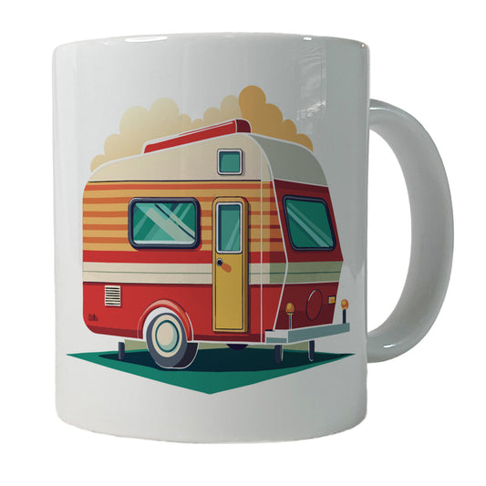 Camper RV Trailer Retro Ceramic Tea Coffee Mug Cup - 11oz