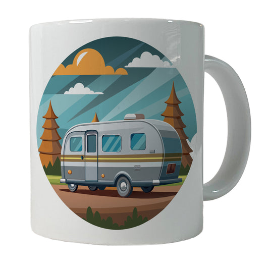 Camper RV Trailer Traveling Road Trip Ceramic Tea Coffee Mug Cup - 11oz