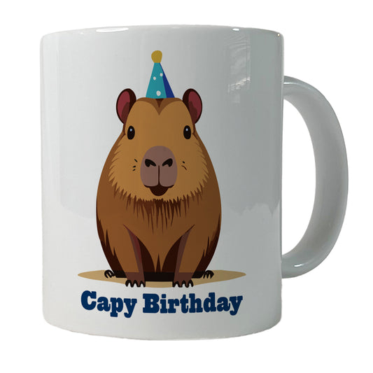 Capybara Happy Capy Birthday Funny Ceramic Tea Coffee Mug Cup - 11oz