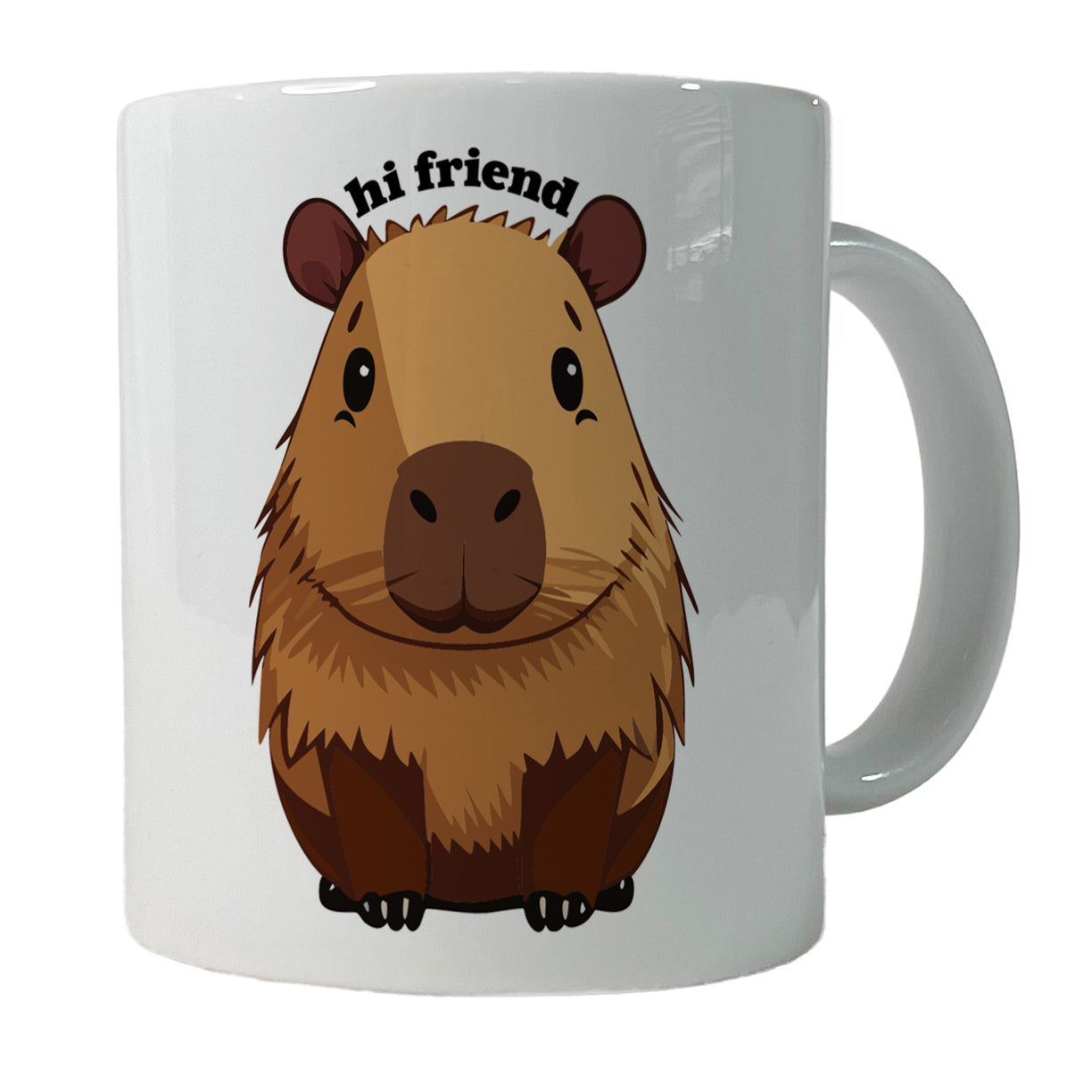Capybara Hi Friend Hello Funny Ceramic Tea Coffee Mug Cup - 11oz