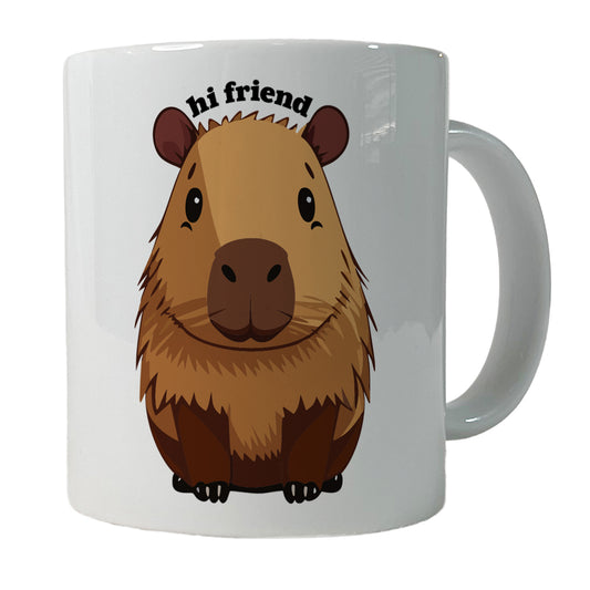 Capybara Hi Friend Hello Funny Ceramic Tea Coffee Mug Cup - 11oz