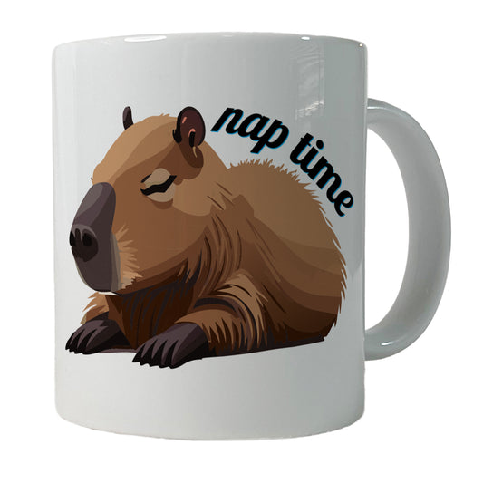 Capybara Nap Time Napping Sleeping Tired Ceramic Tea Coffee Mug Cup - 11oz