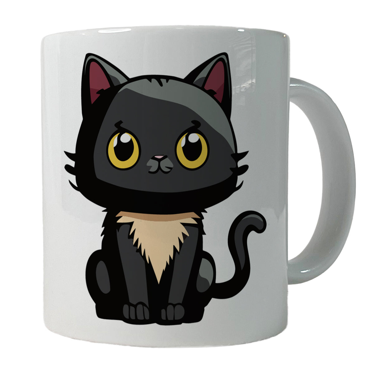 Cat Kitty Chibi Ceramic Tea Coffee Mug Cup - 11oz