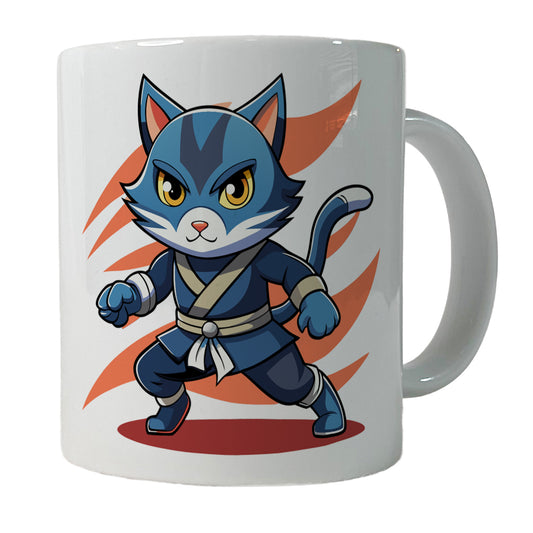 Cat Ninja Ceramic Tea Coffee Mug Cup - 11oz