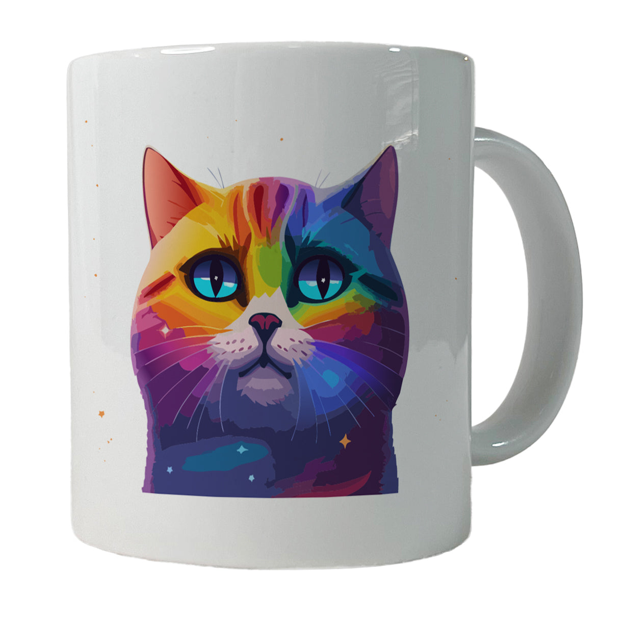 Cat Rainbow in Space Stunning Ceramic Tea Coffee Mug Cup - 11oz