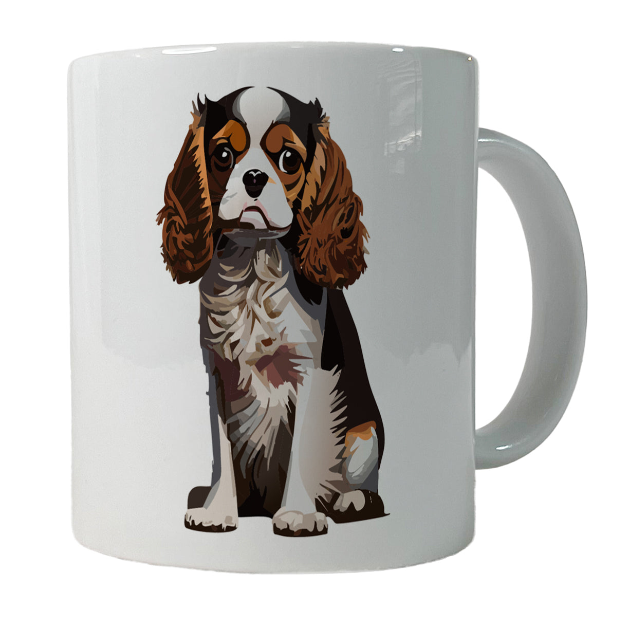 Cavalier King Charles Spaniel Dog Tricolour Tricolor Ceramic Tea Coffee Mug Cup - 11oz