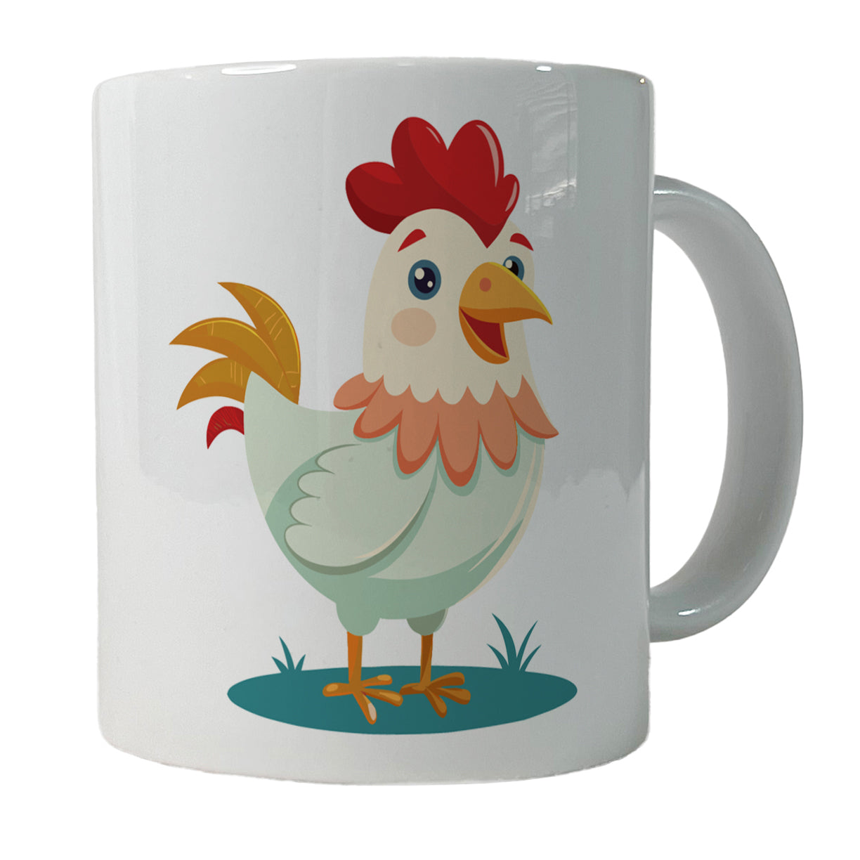 Chicken Rooster Happy Ceramic Tea Coffee Mug Cup - 11oz