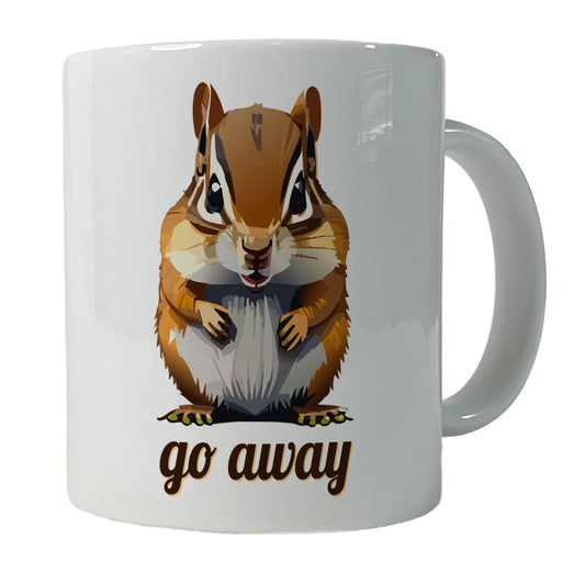 Chipmunk Go Away Staring Funny Ceramic Tea Coffee Mug Cup - 11oz