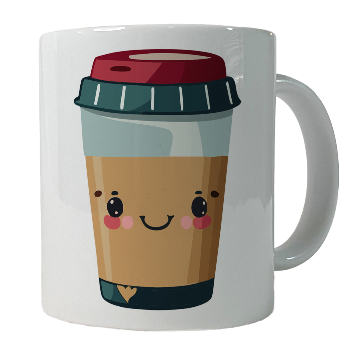 Coffee Travel Mug Smiling Ceramic Tea Coffee Mug Cup - 11oz