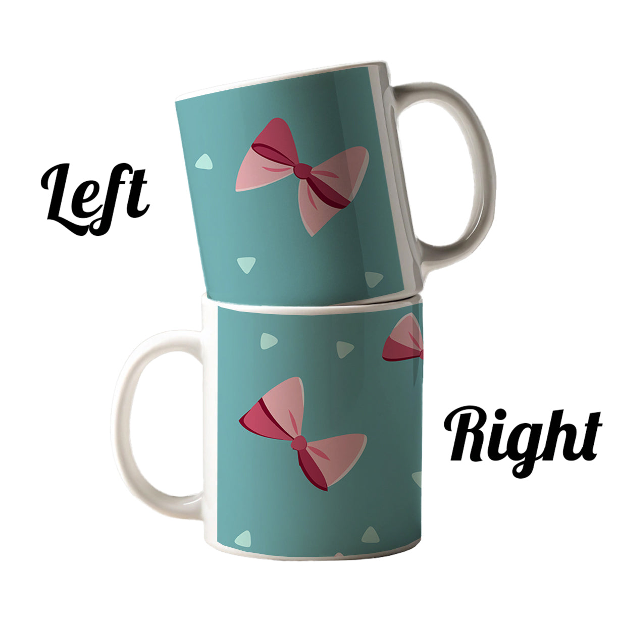 Coquette Pink Bows Scattered Ceramic Tea Coffee Mug Cup - 11oz
