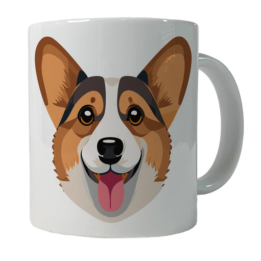 Corgi Dog Face Cute Ceramic Tea Coffee Mug Cup - 11oz