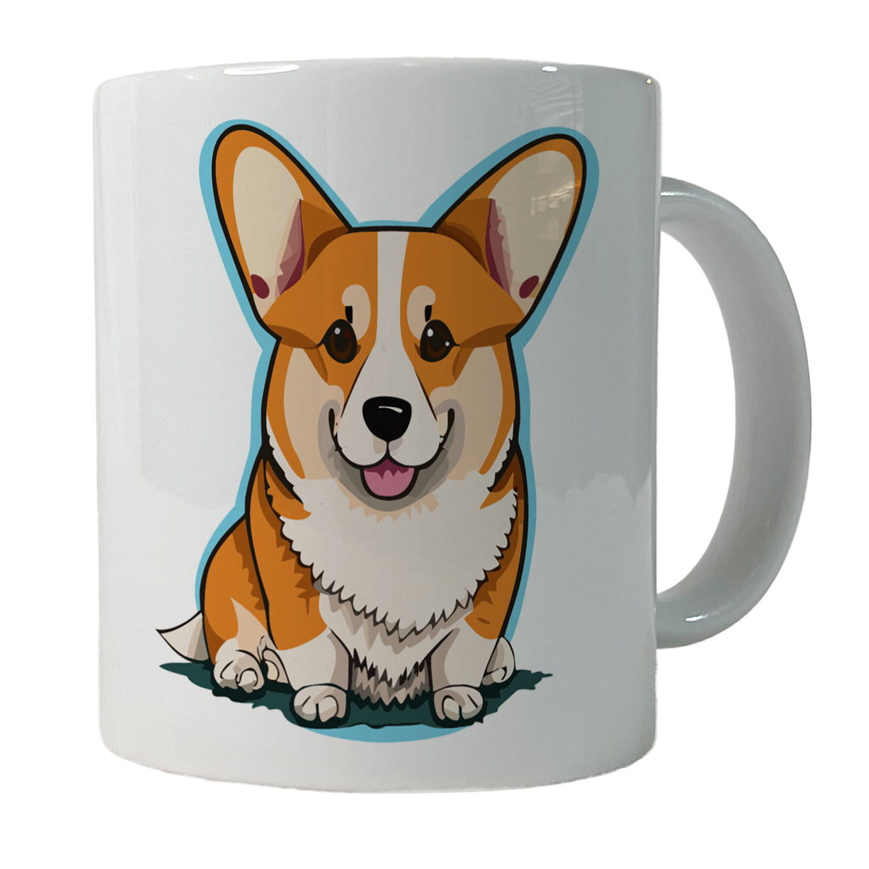 Corgi Dog Sitting Ceramic Tea Coffee Mug Cup - 11oz