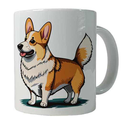 Corgi Dog Standing Ceramic Tea Coffee Mug Cup - 11oz