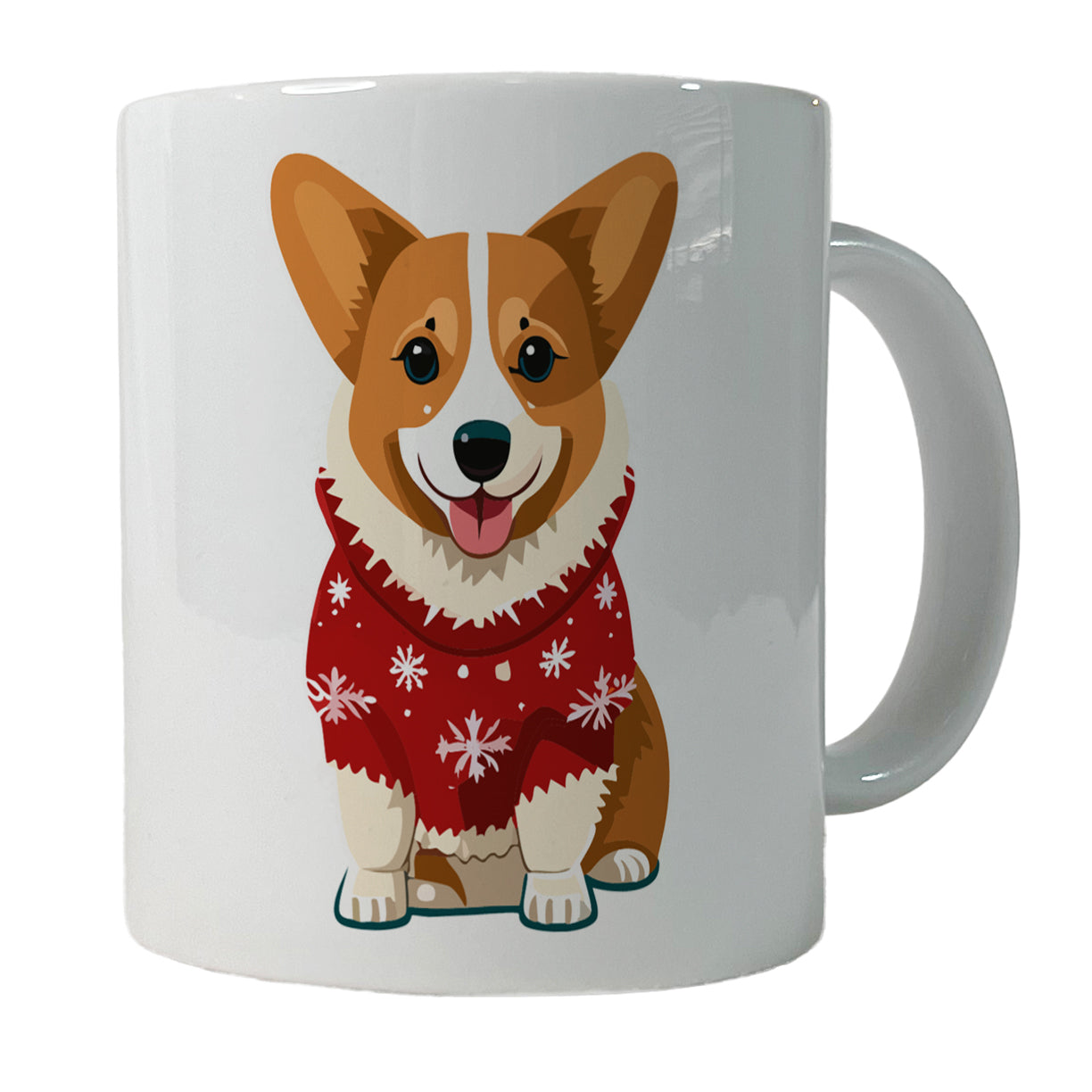 Corgi Wearing Christmas Sweater Ceramic Tea Coffee Mug Cup - 11oz