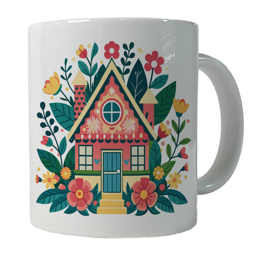 Cottage Core Cuteness Little House Ceramic Tea Coffee Mug Cup - 11oz