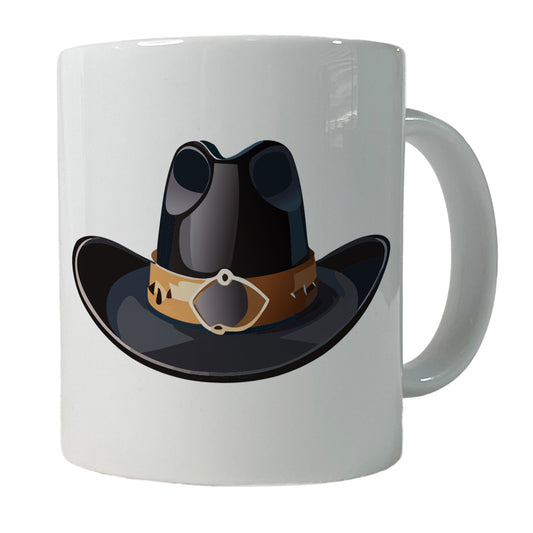 Cowboy Hat Black Western Country Ceramic Tea Coffee Mug Cup - 11oz