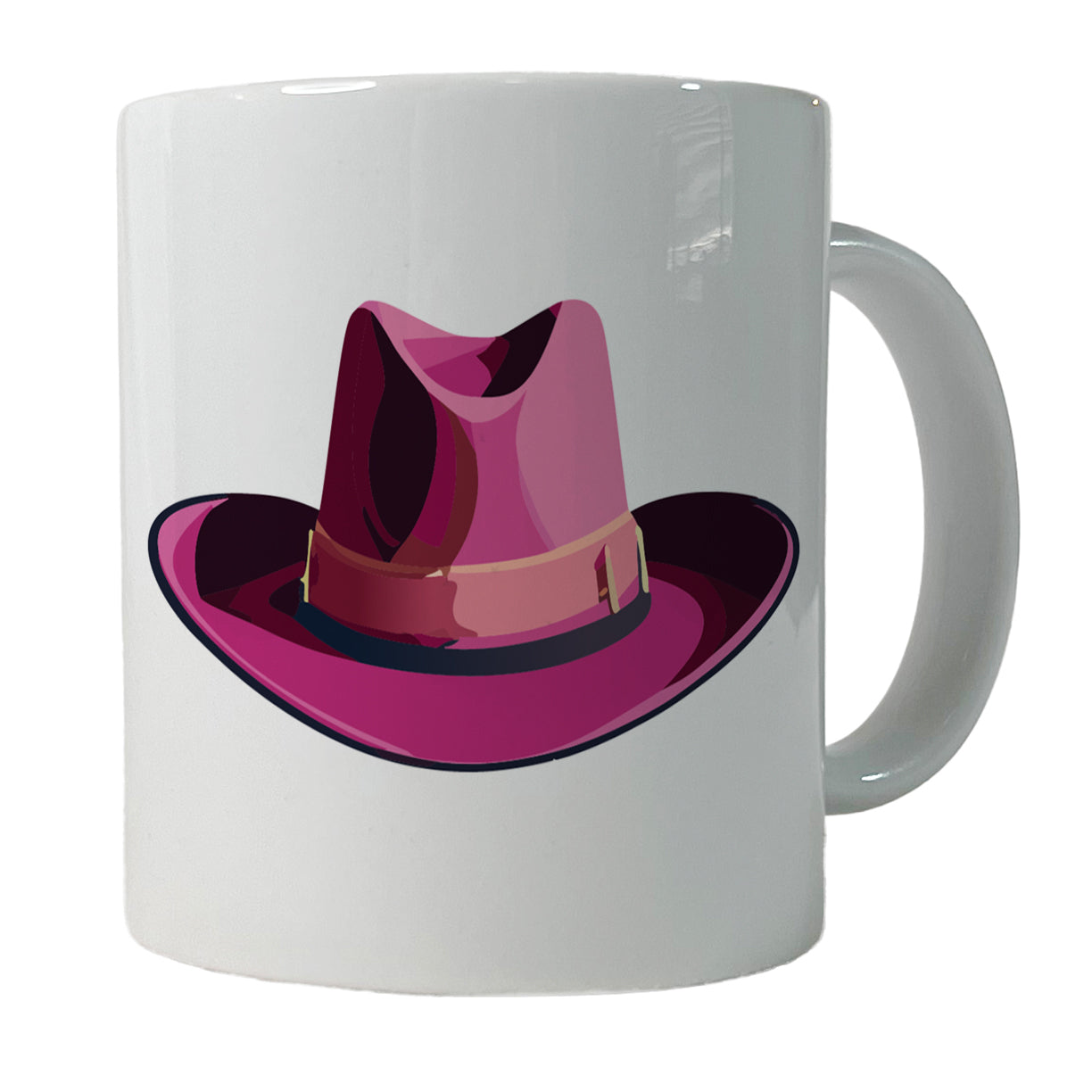 Cowgirl Hat Pink Western Country Ceramic Tea Coffee Mug Cup - 11oz