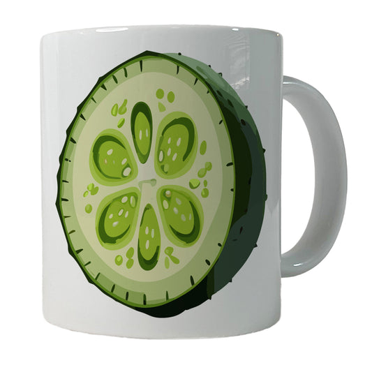 Cucumber Slice Vegetable Ceramic Tea Coffee Mug Cup - 11oz
