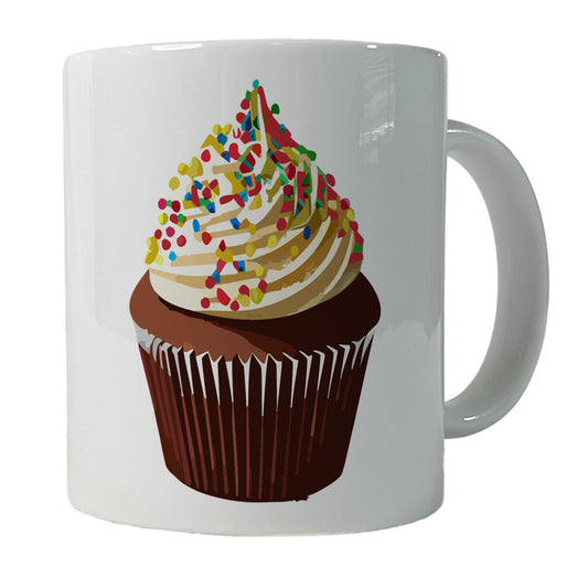 Cupcake with Sprinkles Birthday Celebration Ceramic Tea Coffee Mug Cup - 11oz