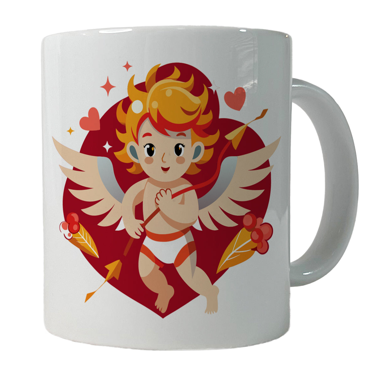 Cupid Cherub with Arrow Valentines Day Ceramic Tea Coffee Mug Cup - 11oz
